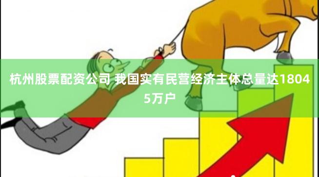 杭州股票配资公司 我国实有民营经济主体总量达18045万户